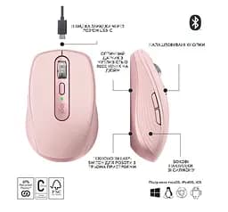 Миша бездротова Logitech MX Anywhere 3S Rose (910-006931) - мініатюра 7