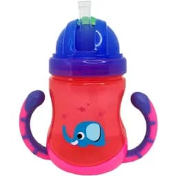 Поильник Mega Zayka Неон с трубочкой 270 мл MGZ-0300 (Pink)