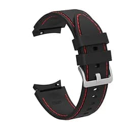 Ремінець для Samsung Galaxy Watch 5 40mm - чорно-червоний ширина кріплення 20мм силікон Watchbands RLine (W44-0WB46754240) - мініатюра 2