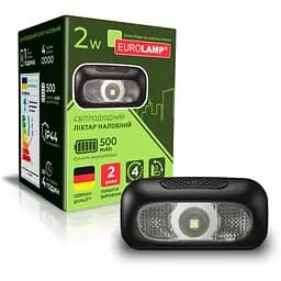 Світлодіодний ліхтар налобний Eurolamp чорний (HL-2W(black)) - мініатюра 2