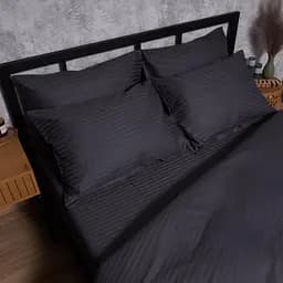 Комплект постільної білизни Moon&Star Satin Stripe Dark Serenity Євро 200х220 наволочки 4х70х70 - мініатюра 6