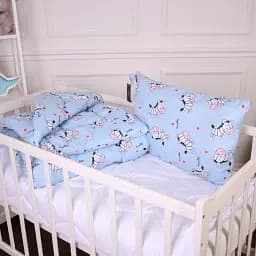 Набір дитячий MirSon зима Kids Time 20-0037 Cute blue zebra 110x140 см EcoSilk: ковдра з подушкою (2200009665479) - мініатюра 3