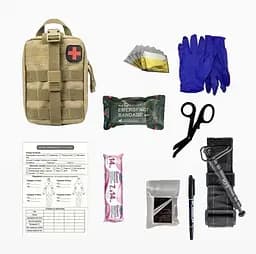 Аптечка укомплектована №8 Rescue Ready в підсумку зі швидким скидом світло-коричневий