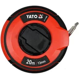 Рулетка вимірювальна Yato сталева ручне змотування закритий корпус 20 м x 13 мм (YT-71580)