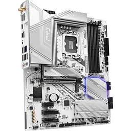 Материнська плата AsRock Z890 PRO RS WIFI WHITE (1851/Z890, 4*DDR5, PCIex16, HDMI/DP/TB4, 4xSATA, 4xM.2, 2.5Glan, 7.1c (Z890 PRO RS WIFI WHITE) - мініатюра 5