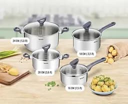 Набір посуду Daily Cook, 8предметів, нержавіюча сталь, бакеліт, скло Tefal kuh0016918 - мініатюра 3
