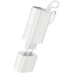 Портативний ЗП Power Bank Hoco J148 Handy PD20W with cable 5000 mAh White