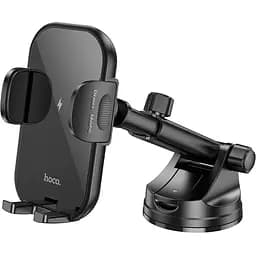 Автодержатель с беспроводной зарядкой Hoco HW5 Journey Black (601450) [151337]