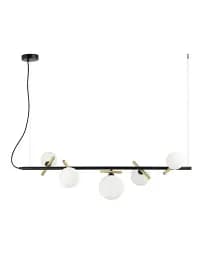 Підвісний світильник, люстра Italux PND-5622-5-BK-W Reverso G9 5x25W IP20 Чорний