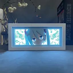 Світильник нічник 3D Вокалоїд Хацуне Міку Vocaloid Hatsune Miku 20 см NL3D V HM2
