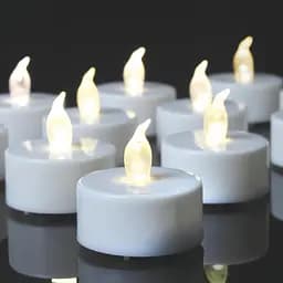 Безпламні світлодіодні чайні свічки Biyanuo Tea Light, 12 шт. Мерехтливі червоні 200+ годин Tealight Candle