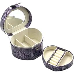 Шкатулка для прикрас зміїна шкіра серце 13х15х10 см (we1002)