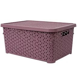 Корзина Diomedea с крышкой 34.5x24.5x15.5 см 10 л темно-пудровая (К13-803) 