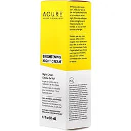 Нічний крем для обличчя Acure Brightenig Night Cream освітлювальний 50 мл - мініатюра 2