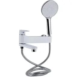 Змішувач для ванни Qtap Jay, Chrome/White (k35) з душовим гарнітуром QTJAY260CRW45554