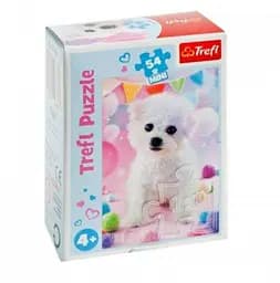 Набор Пазлы - (54 элм. Мини) - Белый щенок "Симпатичные животные"