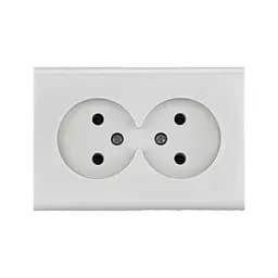 Розетка Ovivo Electric Nivo, подвійна, накладна, біла