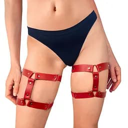 Гартери на ногу із натуральної шкіри Art of Sex - Kristina Leg Garters, колір Червоний Art of Sex SO7011 96203