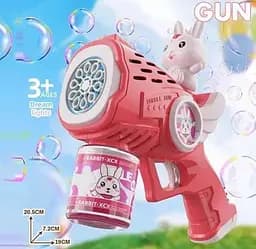 Пістолет з мильними бульбашками 10213 "Кролик", підсвічування, автоматичний принцип роботи, на блістері (6981263190209)