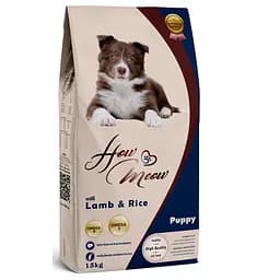 Полнорационный корм для щенков How Meow Puppy с ягненком и рисом 15кг