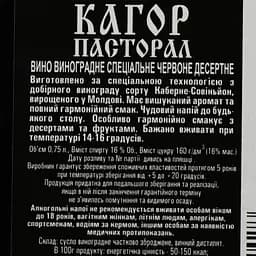 Вино Alianta vin Kagor Pastoral, червоне, солодке, 16%, 0,75 л (178716) - мініатюра 3