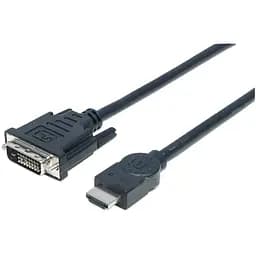 Кабель HDMI M-DVI 24M, 1.5 м, обплетення