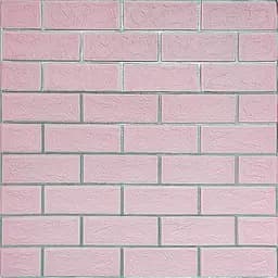 Самоклеюча стінова панель Sticker Wall Рожева 3D NEW CULTURAL WALL 70x70cmx4mm PINK+SILVER (D) SW-00001501
