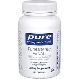 Поддержка иммунитета и здоровья дыхательной системы Pure Encapsulations PureDefense with NAC 120 капсул