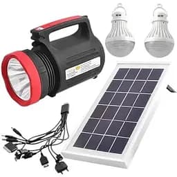 Багатофункціональний ліхтарик Everton Powerdex PD-6400 сонячна панель + 2 лампочки + повербанк