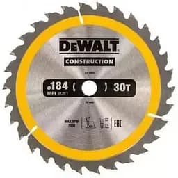Диск пиляльний DeWalt Construction 184 х 16 мм 30 зубів (DT1940)