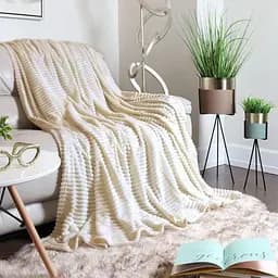 Плед флісовий Bergamo Line 130х180 см пісчано-бежевий (70030305-17)