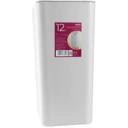 Ведро для мусора с крышкой МVM 12 л серое (BIN-14 12L GRAY)