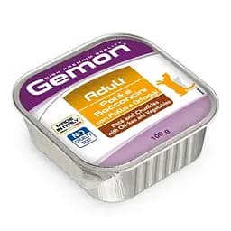 Паштет для дорослих котів Gemon Cat Wet Adult з куркою та овочами, 100 г (70300247)