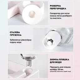 Миска для тварин Semi Animal Bowl 21см*22см*26см 500 мл кутова, White з автоматичною поїлкою - мініатюра 3