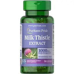 Натуральна добавка Puritan's Pride Milk Thistle 4:1 Extract 1000 mg, 180 капсул