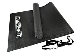Коврик для йоги и фитнеса EasyFit ПВХ (PVC) Черный (EF-1918-B)