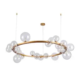 Люстра стельова Levistella 918LP267-24 XGD+CL, G9, 24 плафона, золото, прозоре скло, сучасний стиль