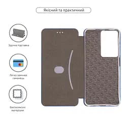 Чехол-книжка для Realme C75 4G/C75x 4G/C73 5G, G-Case, синий, кожаный чехол-книжка из экокожи (PU) и TPU, с магнитом, с подставкой и вместительным кардхолдером, противоударный, защита всего корпуса, ArmorStandart (ARM88523) - мініатюра 3