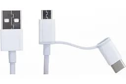 Кабель Xiaomi Mi 2 в 1 SJV4082TY microUSB + type-c 1 м - мініатюра 2
