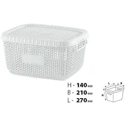 Уцінка. Кошик Violet House Віолетта White 5 л білий (1009 Віолетта WHITE с/кр. 5 л) - мініатюра 2