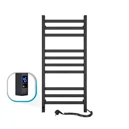 Електрична рушникосушка Navin Авангард 480x1000 Sensor правобічна з таймером, чорний муар 12-228053-4810, Чорний матовий, Праве, Електронний