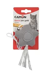 Игрушка для кошек - звезда с колокольчиком и резинкой Camon 7см