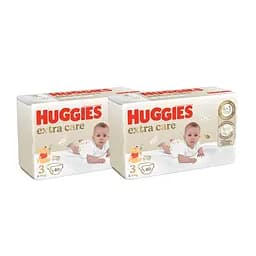 Підгузки Huggies Extra Care Jumbo 3 (6-10 кг), 80 шт. (40 шт. x 2 шт.) - мініатюра 1