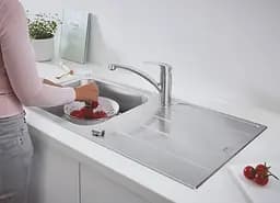 Кухонна мийка Grohe 1000 x 500 мм з ексцентриком, 1 чаша, матова 31563SD1, Нержавіюча сталь - мініатюра 6