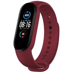 Ремінець для фітнес-браслета Lemfo для Xiaomi Mi Band 5, 6, 7 бордовий - мініатюра 2