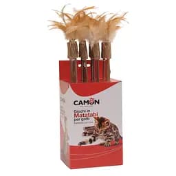 Іграшка для котів Camon вудочка Мататабі з пір'ям 33 см (AG0380)