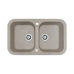 Кухонна мийка Adamant TWINS avena 765x470x190 мм, 2 повнорозмірні чаші 76,5 см