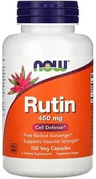Витамины и минералы NOW Rutin 450 mg, 100 вегакапсул