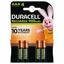 Акумулятор Duracell AAA HR03 900mAh * 4 (5005015) - мініатюра 2