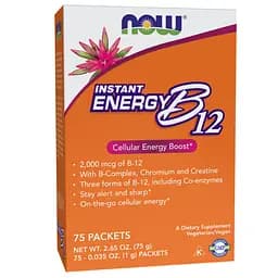 Витамин В12 Now Foods Instant Energy B-12 75 packets